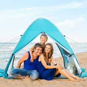 WolfWise UPF 50+ Easy Pop Up Beach Tent Sun Shelter Instant Automatic Portable Sport Umbrella Indoor Playhouse Canopy Cabana